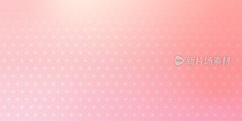 Hemp leaf pattern.　Pink spring color background illustration.